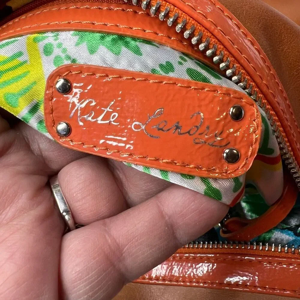 Kate Landry clutch buttery genuine leather boho style